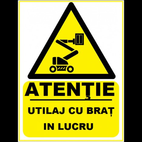 Placuta pentru utilaj cu brat